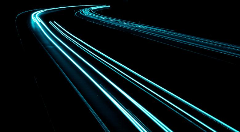 Free stock image of blue car lights at night. long exposure created by Krzysztof Bubel