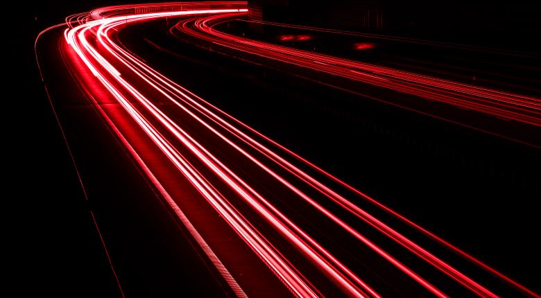 Free stock image of lights of cars driving at night. long exposure created by Krzysztof Bubel