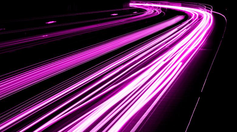 Free stock image of violet car lights at night. long exposure created by Krzysztof Bubel