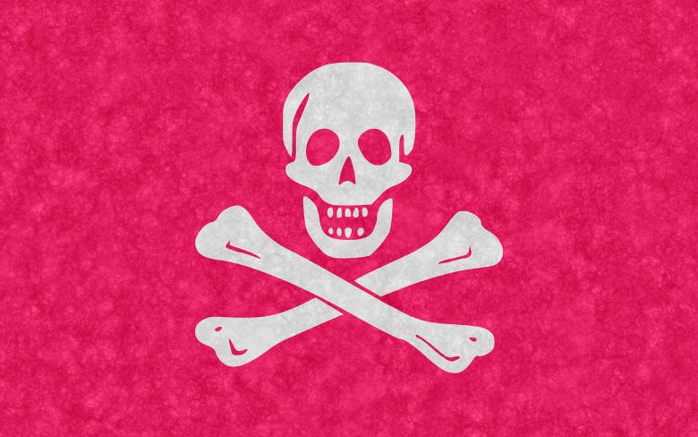 Free stock image of Velvet Flag - Pink Jolly Roger created by Nicolas Raymond