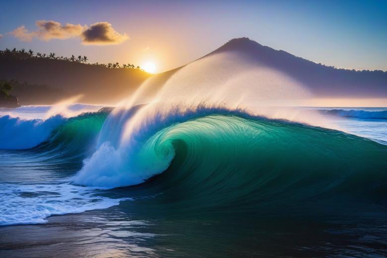Free stock image of Sunrise on the Waves created by Ari Rakhmansyah
