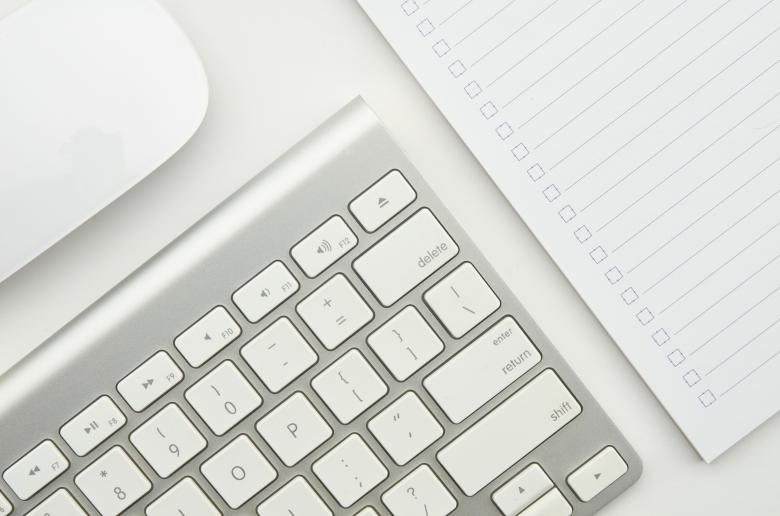 Free stock image of Office desk flatlay created by Lenharth Systems