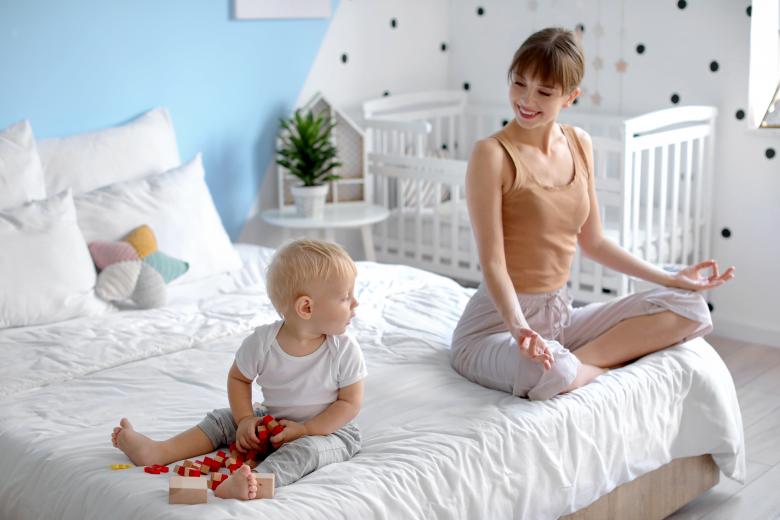Free stock image of Yoga mom and child created by Yoga