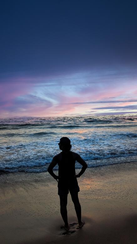 Free stock image of Person beach silhouette created by Giridharan Sekeran