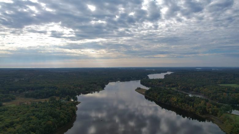 Free stock image of River aerial landscape created by JJ Sky