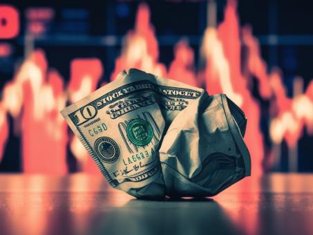 USA currency money with stock market background - Free Stock Photo