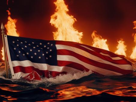 Burning Flag - Free Stock Photo