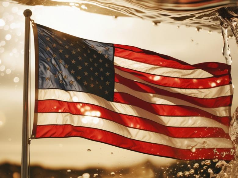 Free stock image of USA Country Flag Water Background created by Elisa Jhon - PhotoGrapher