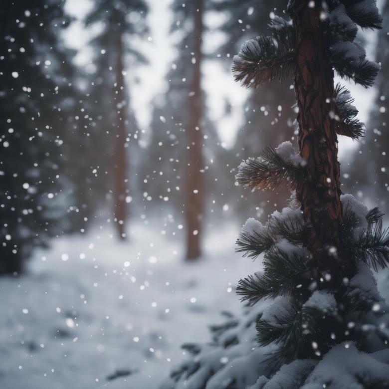 Free stock image of Snow Fell on the Pine Trees for Winter Background created by StayWeird