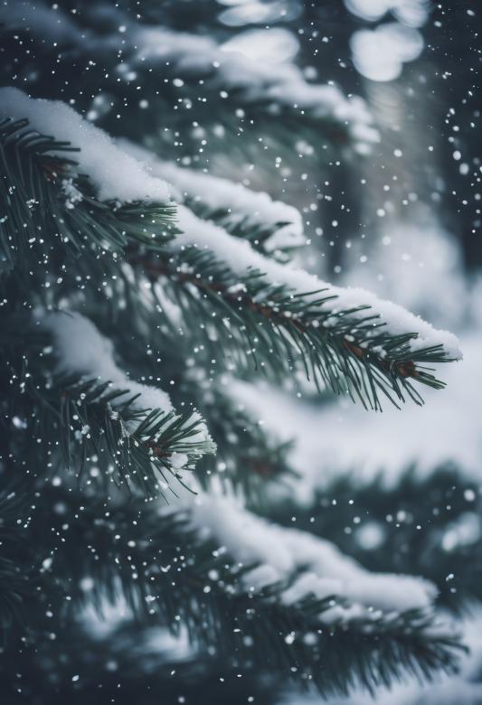 Free stock image of Snow Fell on the Pine Trees for Winter Background created by StayWeird