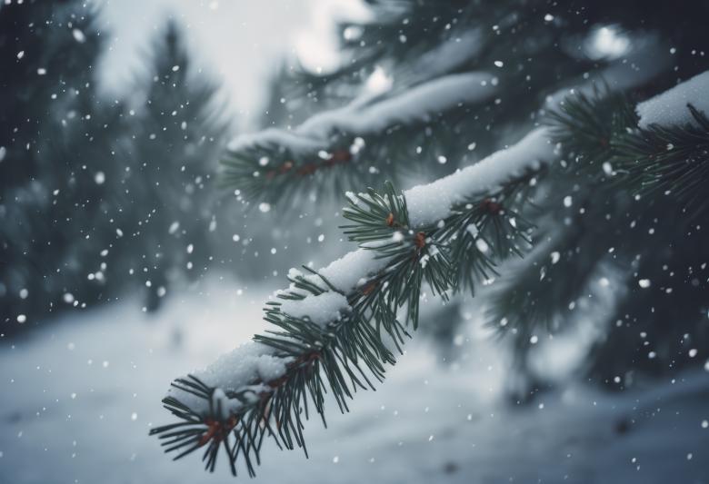 Free stock image of Snow Fell on the Pine Trees for Winter Background created by StayWeird