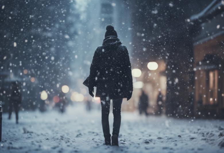 Free stock image of Snow Falls on a Person for Winter Background created by StayWeird