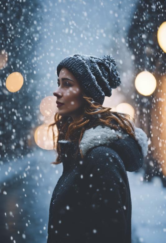 Free stock image of Snow Falls on a Person for Winter Background created by StayWeird