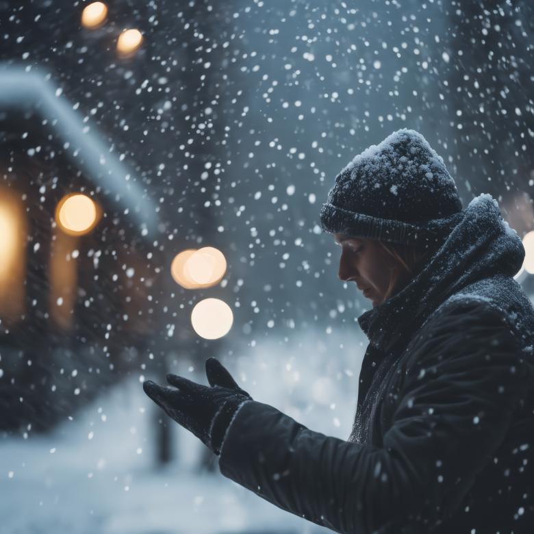 Free stock image of Snow Falls on a Person for Winter Background created by StayWeird
