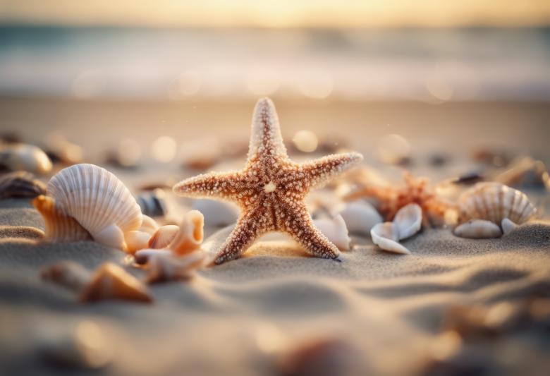 Free stock image of Starfish and Shells on the Beach created by StayWeird