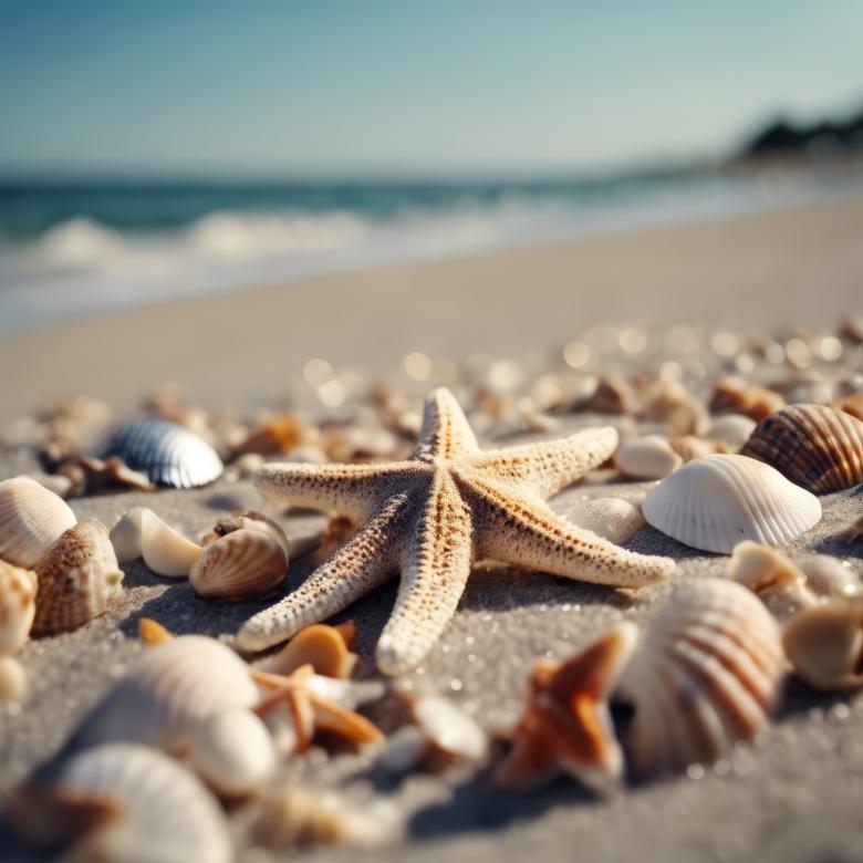 Free stock image of Starfish and Shells on the Beach created by StayWeird