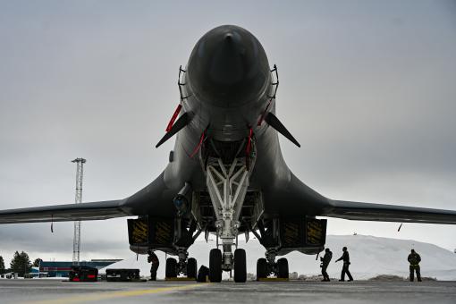 U.S. Air Force Airmen assigned to the 28th Bomb Wing