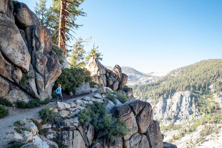 Free stock image of Woman hiking cliff created by Matt Bango
