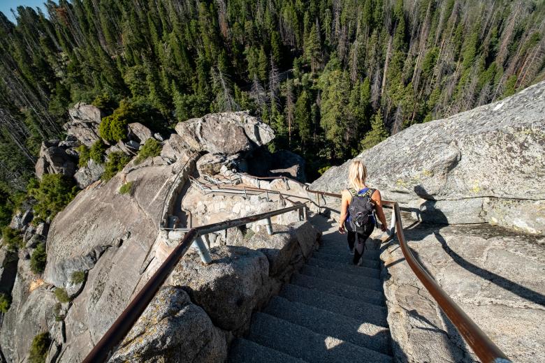 Free stock image of Woman hiking cliff created by Matt Bango