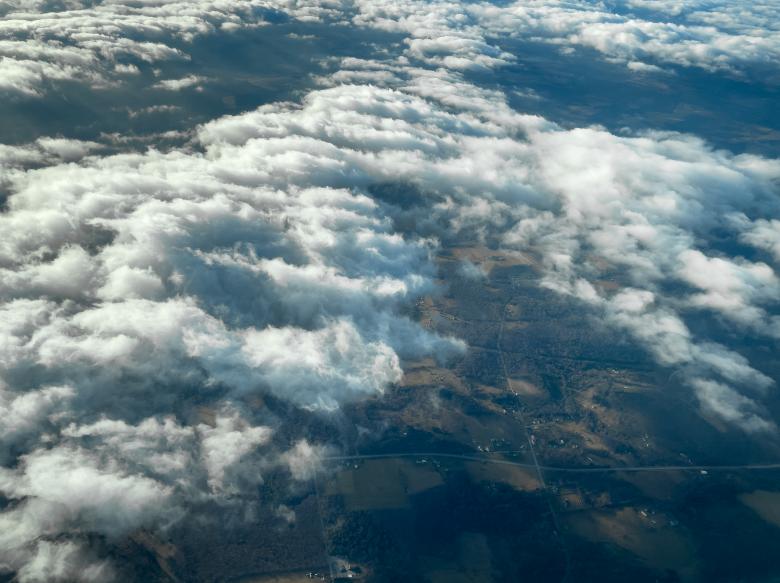Free stock image of Clouds over land aerial created by Matt Bango
