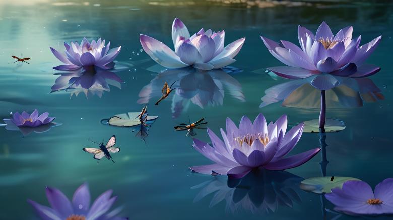 Free stock image of Lotus Flowers  Background created by Infinity Focus