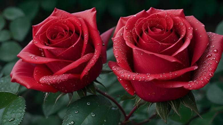 Free stock image of Red rose with dew drops created by Infinity Focus