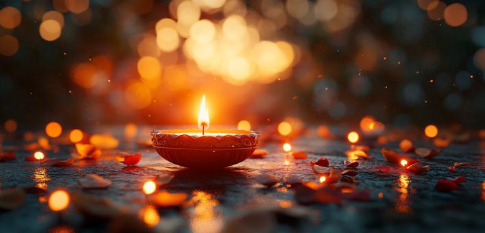 Bright Diwali Festival Lights