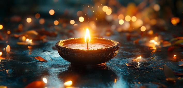 Colorful Diwali Lights Background