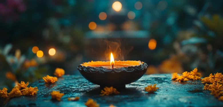 Free stock image of Bright Diwali Lights Display created by Rizwana Khan