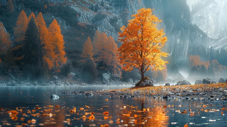Free stock image of Fall Tree Landscape created by Rizwana Khan