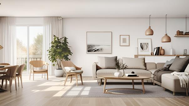 Scandinavian Minimalist Living Room