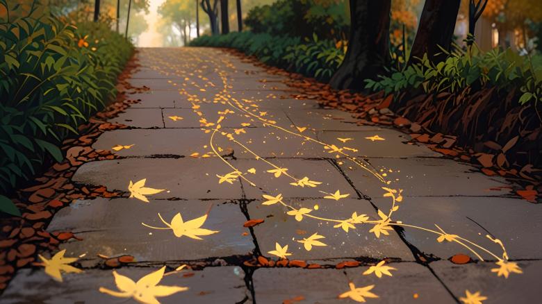 Free stock image of Gentle Path of Falling Leaves created by Infinity Focus