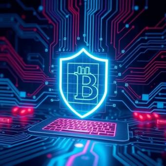 AI cybersecurity defense system blocking a crypto wallet breach
