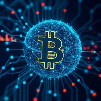 Machine learning AI analyzing complex crypto market patterns