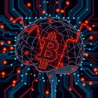 Machine learning AI analyzing complex crypto market patterns