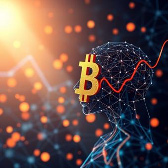 Machine learning AI analyzing complex crypto market patterns
