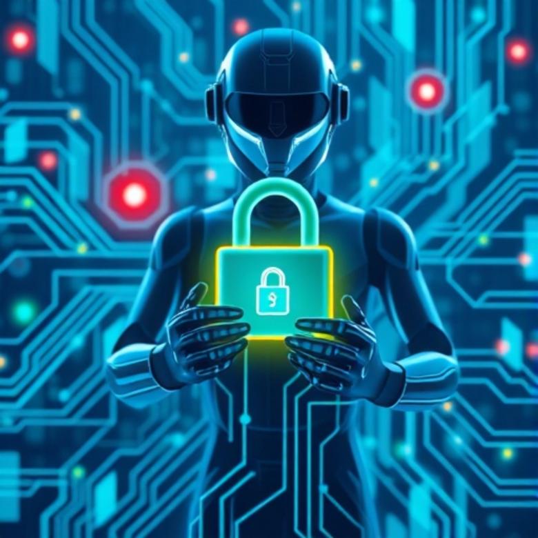 Free stock image of AI cybersecurity defense system blocking a crypto wallet breach created by Adedokun Joel