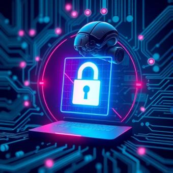 AI cybersecurity defense system blocking a crypto wallet breach