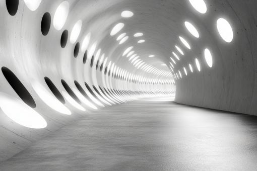 Interactive Tech Tunnel Background