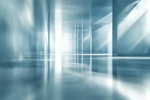 Modern Glass Corridor Background