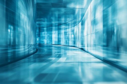 Reflective Floor Hallway Background