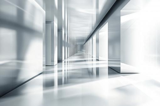 Elegant Reflective Hallway Background