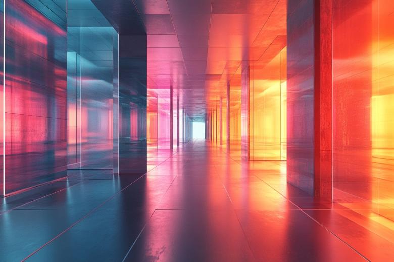 Free stock image of Illuminated Glass Hallway Background created by ShaKhan