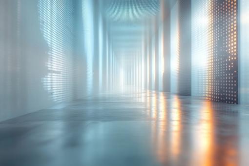 Elegant Light-Filled Corridor Background
