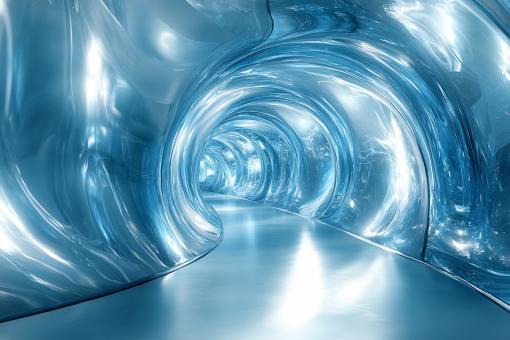 Artistic Reflective Corridor Background