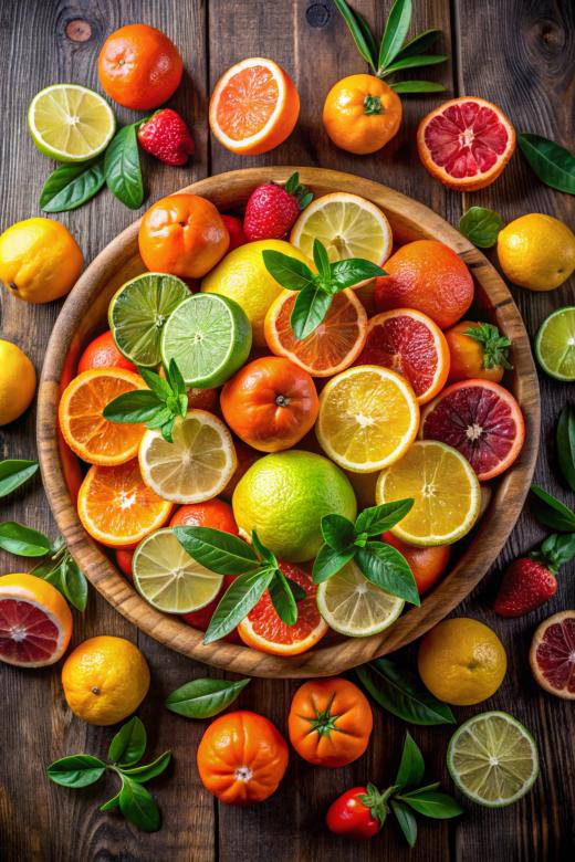 Free stock image of Above view delicious citrus arrangement created by image stock