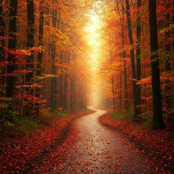 Breathtaking Natural Landscape with Mountains, Forest, and River in Da
