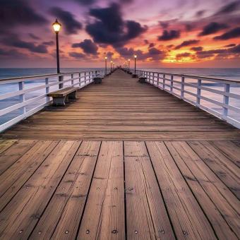 Sunset Glow on the Pier