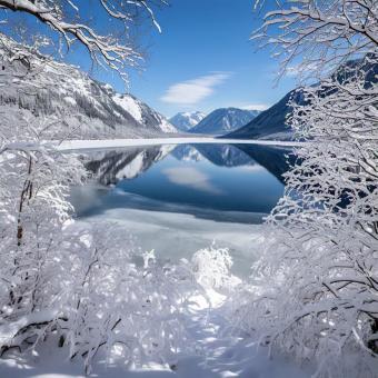 Crystal Winter Reflections