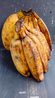 A banana with a close-up, against a black background, A banana f